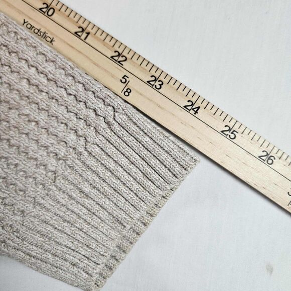 Vintage Eddie Bauer Mens XL Chunky Ribbed Knit Henley Sweater Oatmeal Brown - Picture 10 of 11